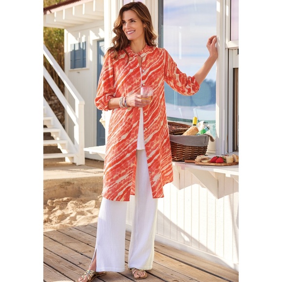 Soft Surroundings Dresses Soft Surroundings Big Sur Tie Dye Gauze Dress Poshmark